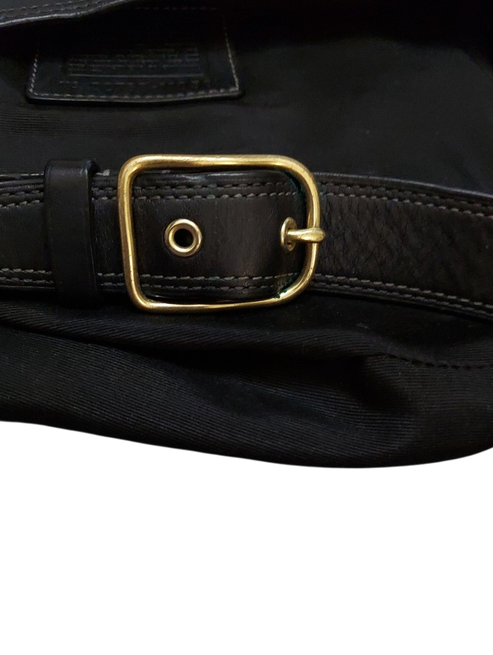 Coach Y2K Vintage 2000 Hamptons Signature Canvas & Leather Hobo Bag W/Brass - Picture 10 of 12